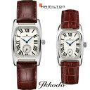ハミルトン HAMILTON ボルトン Boulton Quartz クォーツ ペアウォッチ 27.3×31.1mm 23.5×27.4mm ステンレスケース レッドカーフストラップ ホワイト文字盤 5気圧防水 日本国内正規品 2年保証 腕時計 H13421811/H13321811