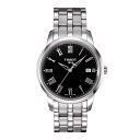 TISSOT☆ティソ☆CLASSIC DREAM Gent☆ドリーム☆メンズ☆クォーツ☆ブラック文字盤☆ステンレスケース&ブレス☆38ミリ☆3気圧防水☆正規品☆2年保証☆T033.410.11.053.01【T0334101105301】【あす楽】
