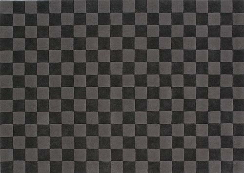 市松チェックのシンプルモダンな東リラグマット『TOR3249』（140x200cm）（ラグコレクション\カラーで選ぶ\ブラック）