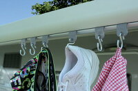 オーニングハンガー FIAMMA フィアマ キャンピングカー キャンピングトレーラー スライドレール C 車中泊 パーツ 部品 用品 キャンプ フィアマパーツ 洗濯もの 洗濯物 濡れ物 物かけ かける ランタンかけ フロントガイド 溝の画像