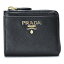 プラダ 小銭入れ PRADA レディース レザー 黒 ブラック サフィアーノメタル 1ML025 QWA F0002/SAFFIANO METAL NERO