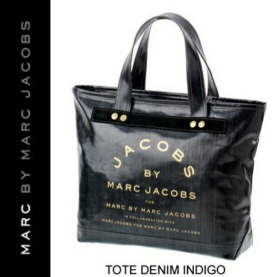 ■即日発送■ MARC BY MARC JACOBS マークバイマークジェイコブス TOTE DENIM INDIGO SMALL デニムトートバッグ ブラック 【正規品取扱店舗】