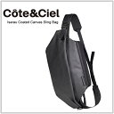 送料無料 Cote&Ciel コートエシエル ISARAU Coated Canvas Black メッセンジャーバッグ ショルダーバック 28395 /正規品取扱店舗/コンビニ受取対応商品 so1