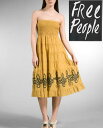【最終プライス】フリー・ピープル/Free People「Sari Printed Voile Smocked Dress」ワンピース:マキシ丈:ナチュラル