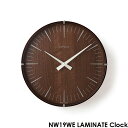 壁掛け時計 【NW19WE ラミネートウォールクロック ウォルナット 30cm】 IN HOUSE インハウス