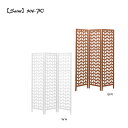 【Saint サンテ】906-PO WH/BRヘリンボーン スクリーン3連 家具 ホワイト ブラウン 2色対応【送料無料】