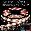ledテープ 防水 屋外 照明 ルミナスドーム SMD2835(30) 電球色 (3000K) 10m dcプラグ