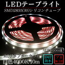 ledテープ 防水 屋外 照明 ルミナスドーム SMD2835(30) 白色 (4000K) 10m dcプラグ 付