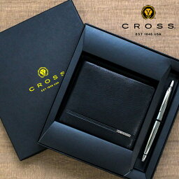 CROSS ウォレット ＆ <strong>ボールペン</strong> ギフト セット クロス 本革 リアルレザー LUXURY AGENDA PEN CLASSIC CENTURY 二つ折り 財布 <strong>ブランド</strong> <strong>男性</strong> 新生活 誕生日 父の日 <strong>プレゼント</strong>