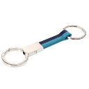【ポイント5倍】ブルガリ/BVLGARI"ABU KEYHOLDERS BB MAN・ブルガリブルガリマン・キーホルダー"型押しレザー×Wリングキーホルダー(カプリターコイズ×ロイヤルサファイア)290060/CAPRI TOURQUOISE*ROYAL SAPPHIRE/GRAIN CALF LEATHER