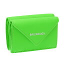 【2ウィークピックアップ+5倍】バレンシアガ/BALENCIAGA"CASH MINI WALLET・キャッシュミニウォレット"ロゴ入り・3つ折り小財布・ミニ財布・コインケース(グリーン)391446 11R4N(旧DLRBN) 3807/FLUO GREEN