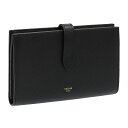 【ポイント5倍】セリーヌ/CELINEラージ ストラップウォレット・グレインドカーフスキン・2つ折り長財布(ブラック)10B63 3BFP 38NO/BLACK