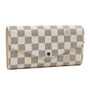 【全商品ポイント5倍・9/2/19:00〜9/7/1:59】LOUIS VUITTON/ルイ・ヴィトン"PORTEFEUILLE SARAH・ポルトフォイユ・サラ"エンベロップ型2つ折り長財布(ダミエアズール)N63208/DAMIER AZUR【S】