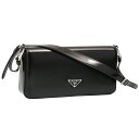 【目玉商品】【クーポン5%OFF】プラダ/PRADA”ファム ブラッシュドレザー バッグ”斜め掛けショルダーバッグ(ブラック)1BD323 SPAZZOLATO(ZO6)NERO