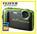 今ならSDカード8GB差し上げます【送料無料】FUJIFILM・フジフィルム 20m防水・1.75m耐衝撃構造デジカメ FinePix XP120 ライム【楽ギフ_包装】【***特別価格***】