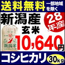 新潟産コシヒカリ 山並 30kg 玄米 H28年産 米 【送料無料】(一部地域を除く)