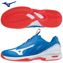 ミズノ テニスシューズ メンズ レディース ウエーブエクシード 4Z WIDE AC MIZUNO 61GA2116 オールコート用 ワイドタイプ 軽量 3E相当 スポーツシューズ