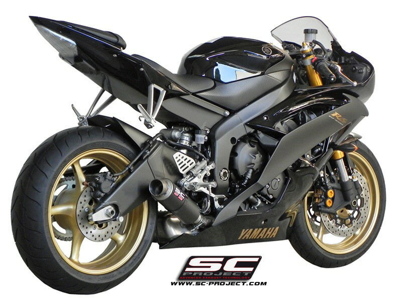 【正規輸入代理店】SC-PROJECT ( SCプロジェクト ) - GP-M2 スリップオンサイレンサー ″ローポジション″ (消音バッフル付属 / 純正キャタライザー対応) YZF-R6 '06-16