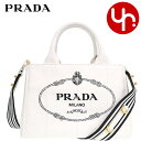【P2倍 12/4 18:00~12/6 9:59】プラダ PRADA バッグ トートバッグ 1BG439 ZKI ROO ビアンコ×ネロ 特別送料無料 カナパ ファブリック シルクスクリーン ロゴ ハンドバッグ レディース ブランド 斜めがけ 2022SS