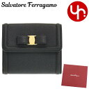 【P2倍 1/27 20:00〜1/30 23:59】サルヴァトーレ フェラガモ Salvatore Ferragamo 財布 二つ折り財布 22 C911 ネロ 特別送料無料 ヴァラ リボン カーフ レザー バイフォールド ウォレットレディース ブランド 通販 2022SS