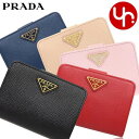 【P2倍 1/27 20:00〜1/30 23:59】プラダ PRADA 財布 二つ折り財布 1ML018 QHH 特別送料無料 サフィアーノ レザー トライアングル ロゴ バイフォールド ウォレット レディース ブランド 通販 L型 2022