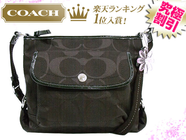 コーチ COACH★レビューを書くと送料無料！バッグ(ショルダーバッグ)F16550 ブラック デイジー ナイロン シグネチャー ファイルバッグ アウトレット品激安%OFF！レディースバック セール SALE★74％OFF★★楽天ランキング入賞!1位★☆★コーチ COACH 楽天最安値級！激安セール★☆