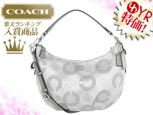 コーチ COACH★レビューを書くと送料無料！バッグ(ショルダーバッグ)F15929 シルバー×シルバー マディソン ドット オプアート コンバーチブル ホーボー アウトレット品激安%OFF！レディースバック 2012