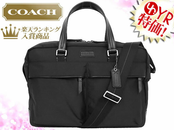 コーチ COACH★レビューを書くと送料無料！バッグ(ビジネスバッグ)F70681 ブラック ヴァリック ナイロン ジップ トップ ブリーフ アウトレット品激安%OFF！メンズレディース 通勤用 バック