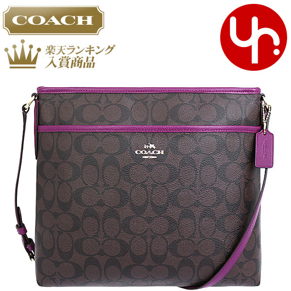 コーチCOACHバッグショルダーバッグレビューを書くと次回送料無料F34938ブラウン×フューシャコーチラグジュアリーシグネチャーファイルバッグアウトレット品激安レディースブランドセール通販SALE斜めがけ夏ボーナスYRバックショルダーバッグ