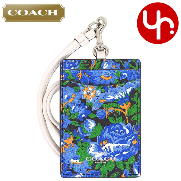 コーチ COACH 小物 カードケース F57990 ブルーマルチ 特別送料無料 コーチ ローズ メドウ フローラル プリント コーテッド キャンバス レザー ランヤード ID ケース アウトレット品激安 レディース ブランド セール 通販 SALE 母の日 タイムセール #YR あす楽