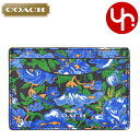 コーチ COACH 小物 カードケース F57989 ブルーマルチ レビューを書くと次回送料無料 コーチ ローズ メドウ フローラル プリント コーテッド キャンバス フラット カード ケース アウトレット品激安 レディース ブランド セール 通販 SALE 母の日 父の日 ボーナス あす楽