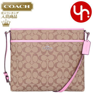 コーチ COACH バッグ ショルダーバッグ F58297 カーキ×ブラッシュ2 特別送料無料 コーチ ラグジュアリー シグネチャー PVC レザー ファイル バッグ アウトレット品激安 レディース ブランド セール 通販 SALE 斜めがけ ホワイトデー 卒業式 入学式 あす楽 タイムセール