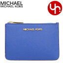 【8時間限定ポイント10倍】マイケルコース MICHAEL KORS 財布 コインケース 35F7GTVU1L エレクトリックブルー 特別送料無料 ジェット セット トラベル レザー スモール トップ ジップ ID キーリング コイン ポーチ アウトレット品レディース 薄型 クリスマス あす楽