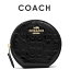 【メール便送料無料】 コーチ COACH レディース コインケース シグネチャーデボスドパテントレザーラウンドコインケース/財布/小銭入れ54840 IMBLK(ブラック)【在庫処分】