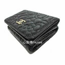新品 CHANEL シャネル 18秋冬 スモールウォレット 折り財布 カメリア 黒 ブラック ゴールド金具 small wallet A70614 箱 リボン ラッピング 心斎橋ミュゼ
