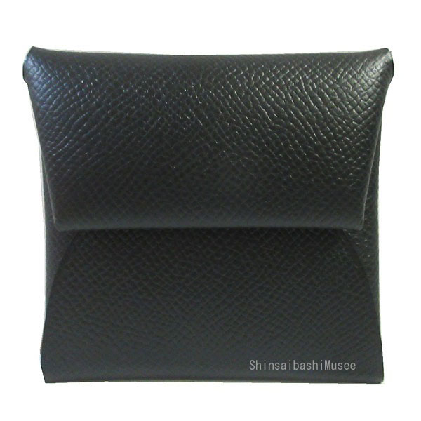 ≪新品≫エルメス バスティア ノワール 黒 シルバー金具 エプソン コインケース 財布[BrandNew] Hermes Bastia Noir Black Silver Hardware Epson Coin Case Wallet