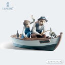リヤドロ おじいちゃんと魚釣り 男の子 少年 老人 祖父 家族 船 01005215 LLADRO FISHING WITH GRAMPS □