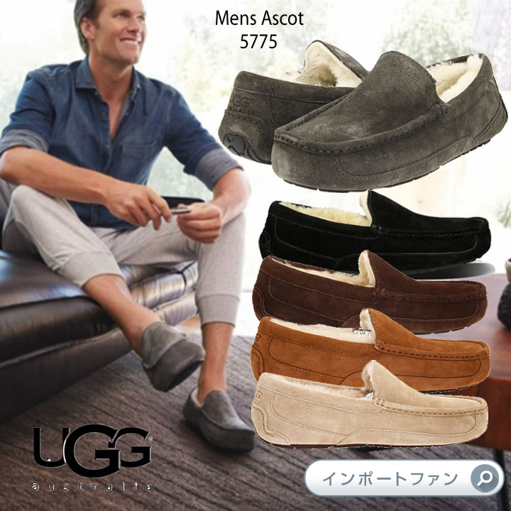 UGG　アグ　メンズ　ASCOT アスコット　スエード　シープスキン　モカシン　カジュアル…...:importfan:10006813