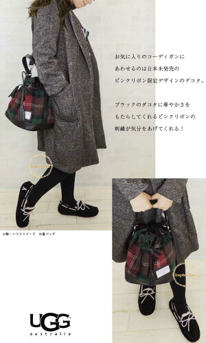 UGGアグ正規品ピンクリボン限定ダコタシープスキンモカシンスリッポンBREASTCANCER1002959刺繍がかわいい♪日本未発売□