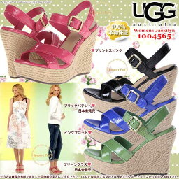 UGG アグ正規品 ジャクリーン パテントレザー <strong>ウェッジ</strong><strong>サンダル</strong> 1004565 Jackilyn Patent ギフト プレゼント 【ポイント最大47倍！お買い物マラソン セール】