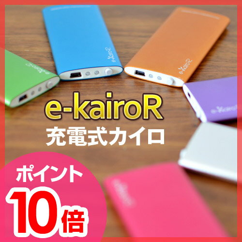 【充電式カイロ】e-kairoR（イーカイロアール）パソコンから充電OK！カラフルなエコカイロの2011年最新型 省エネ 節電 エコ