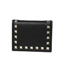 ヴァレンティノ VALENTINO 財布 レディース TW2P0R39VSH 0NO 二つ折り財布 ROCKSTUD ロックスタッド NERO ブラック