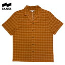 ショッピングマンモス BANKS バンクス MAMMOTH SS メンズ シャツ 半袖 チェック TOBACCO Lサイズ