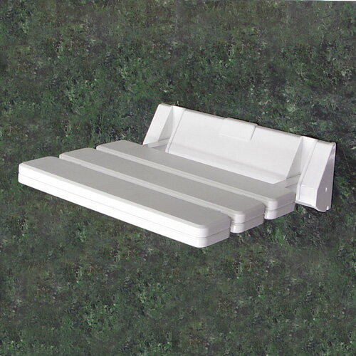 壁付けイスホワイト（簡易椅子・玄関ベンチ・コンパクト・収納タイプ）k-isu-white