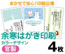 【余寒はがき印刷】【4枚】【官製はがき】【フルカラー】【ゆうパケット無料】