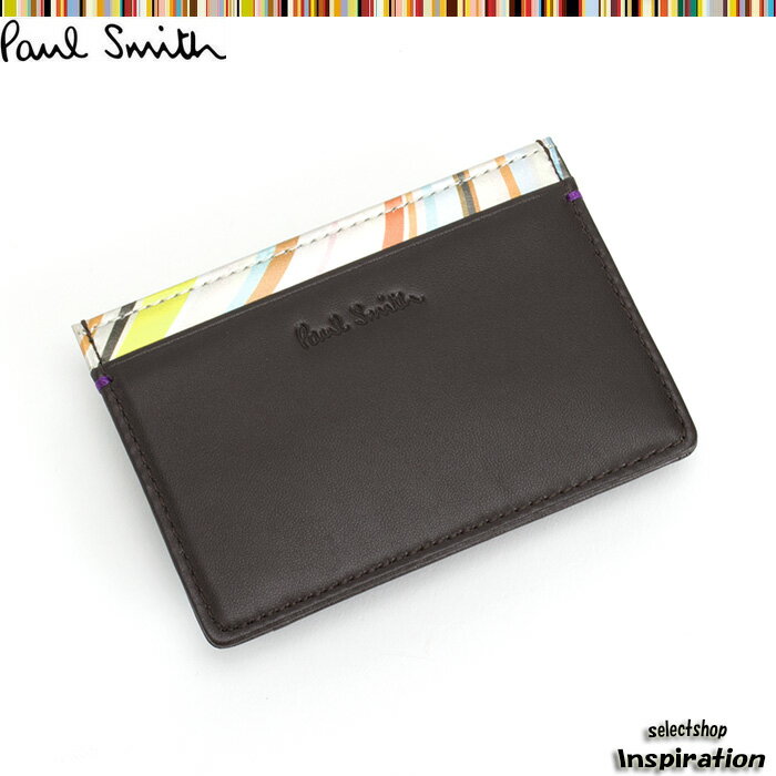 ポールスミス Paul Smith パスケース 定期入れ カードケース 茶 pwu310-…...:inspiration:10006289