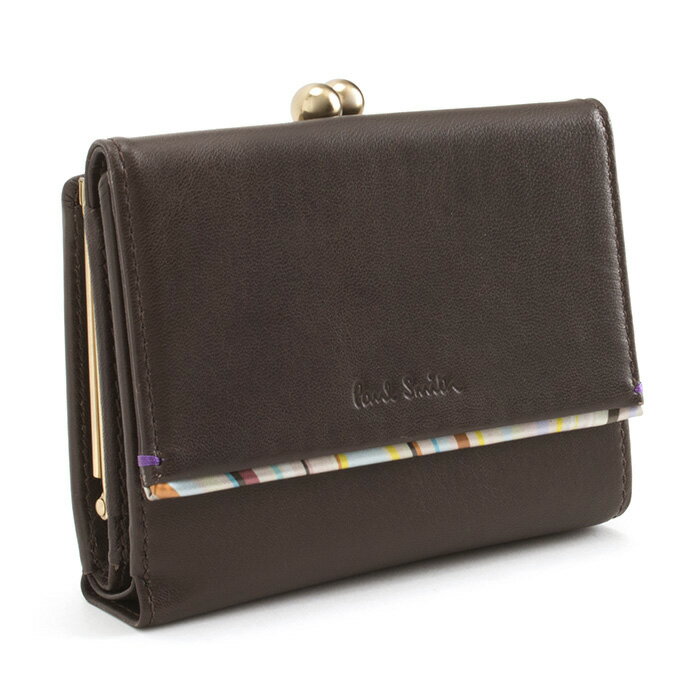 ポールスミス 財布 二つ折り財布 がま口財布 濃茶 Paul Smith pwu314-7…...:inspiration:10010465