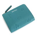 <クーポン配布中>ポールスミス 財布 二つ折り財布 L字ファスナー ターコイズ Paul Smith psc006-35 メンズ 紳士
