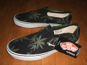 VANS(バンズ)Slip-On(スリッポン)MarijuanaLeaf(マリファナリーフ柄)デッドストック