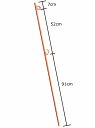 ロープスティック・ロープピン 1500mm【10本セット】 (ロープ杭・支柱)|ネットフェンス トラロープピン 工事現場 建設現場 建設工事 安全建築 土木工事 仮設 イベント